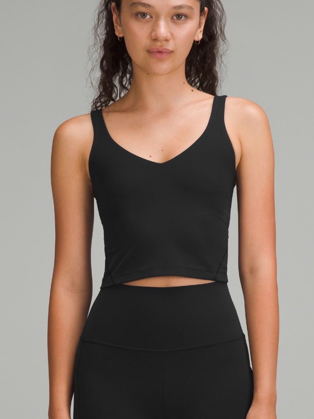 Lululemon align tank top in solid black size 4 Nulu fabric (older model)